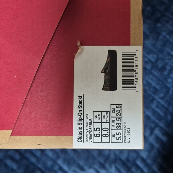 Vans Slip-On Stackform Platform Shoes In Tapestry Floral Black SZ 8 Women, New - Picture 4 of 15